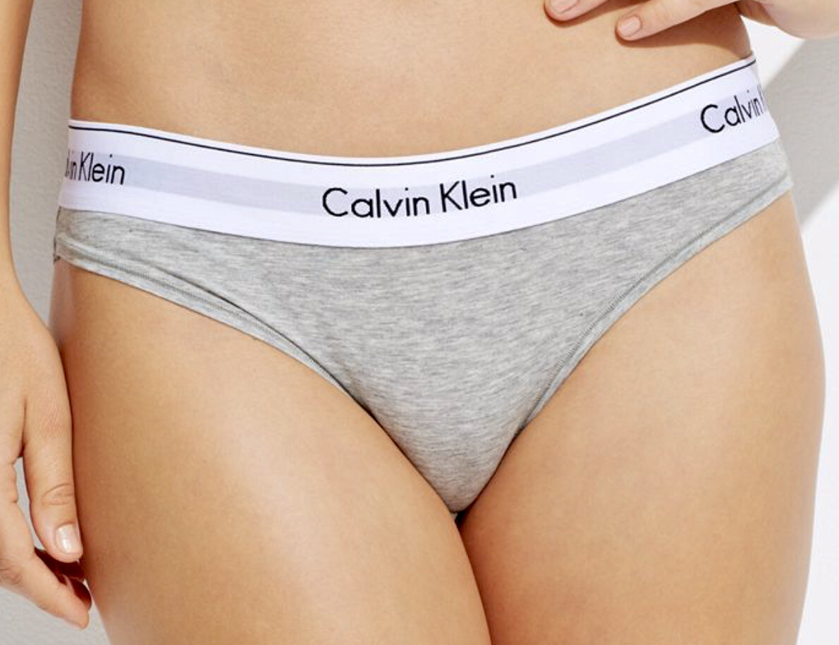 CALVIN KLEIN Modern Cotton Grey White Black Bikini Panty Womens S 5 M 6 L 7 XL 8