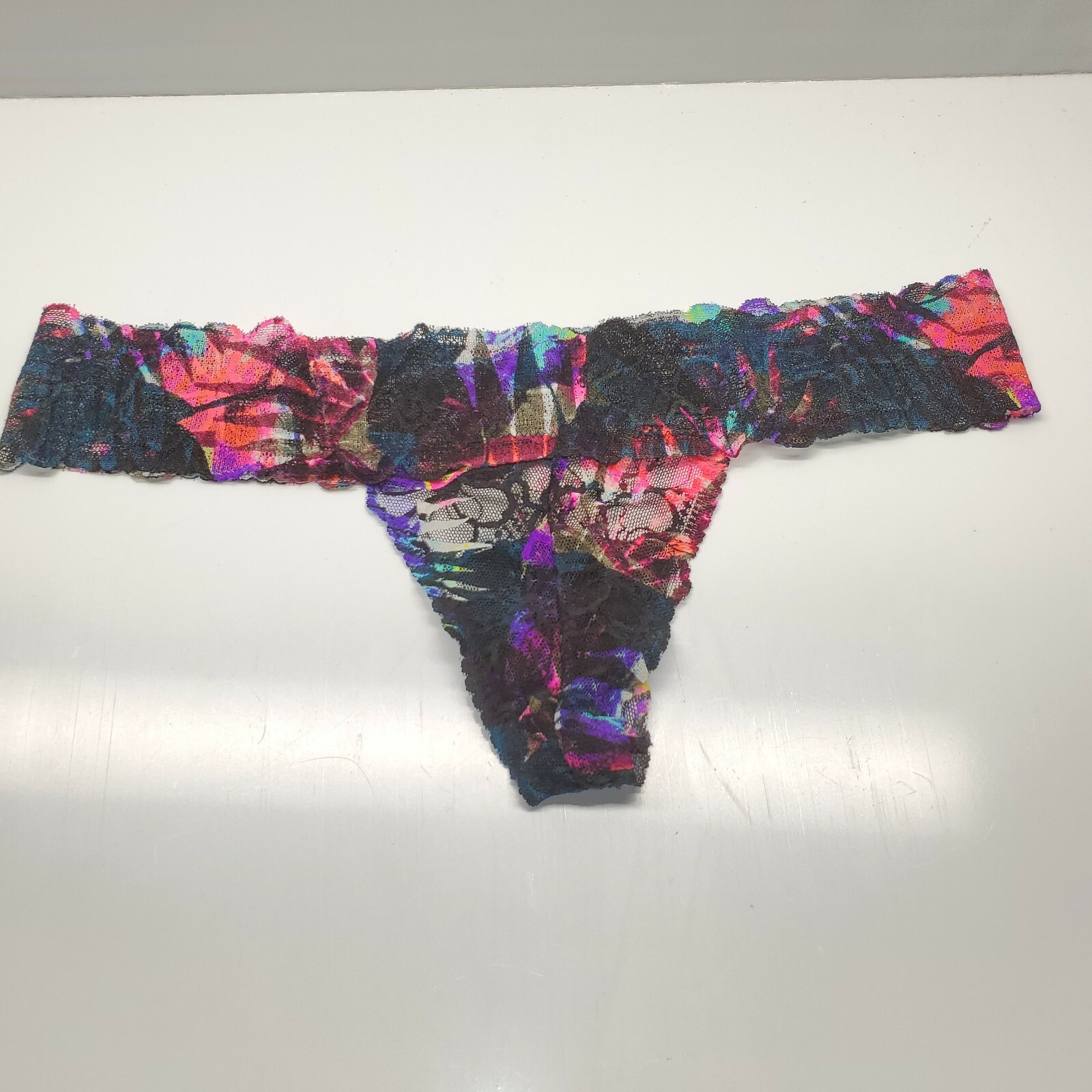 New Victoria’s Secret PINK Extra Low Rise Thong Tanga Panty Multi-Colored Large