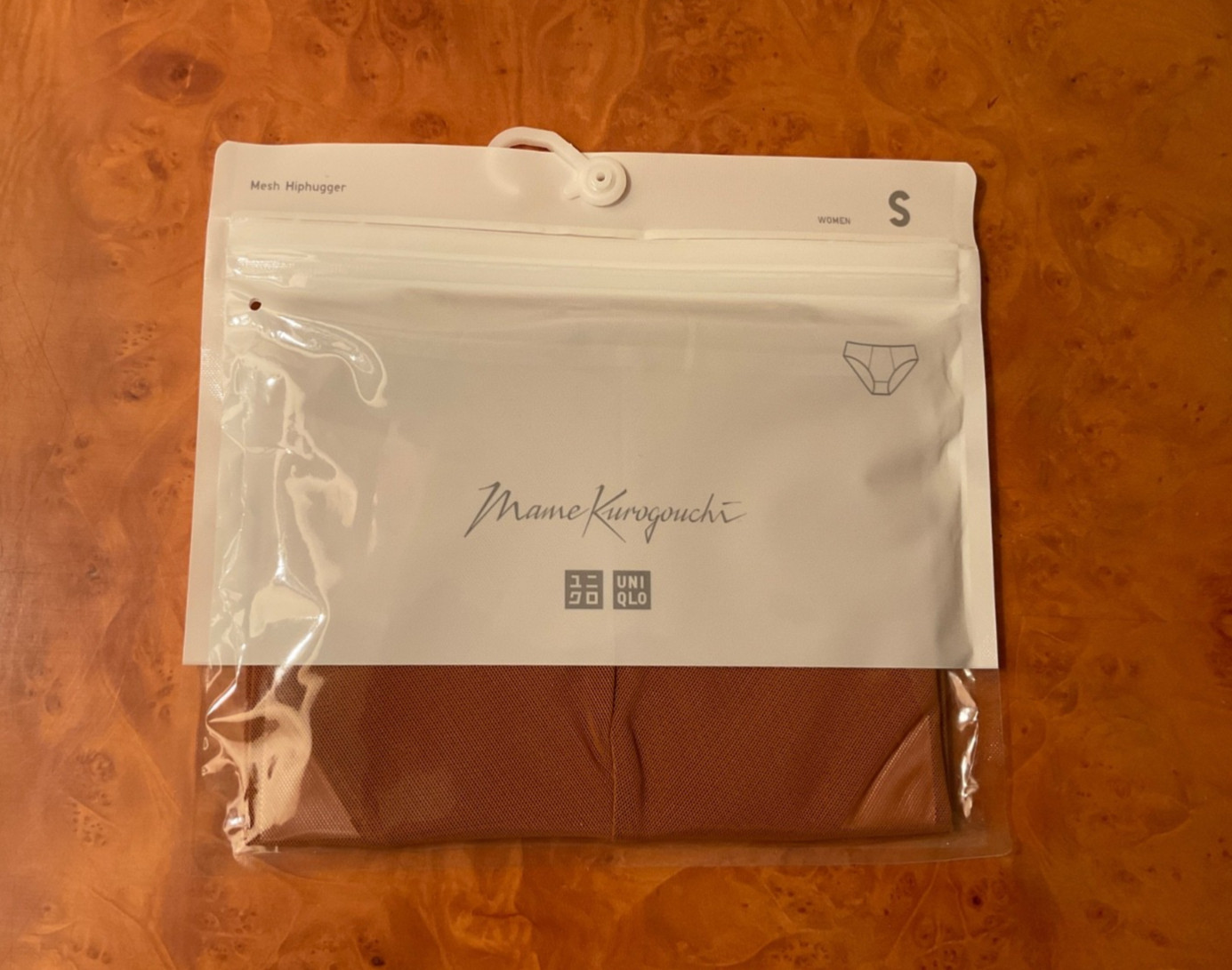 Uniqlo X Mame Kurogouchi Mesh Hiphugger Brown Small new in unopened packaging