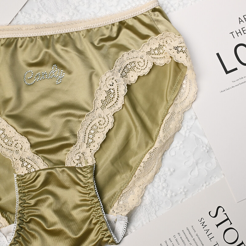 4pcs Lot Womens Sexy Panties Smooth Satin Briefs Intimates Low Waist Lingeries
