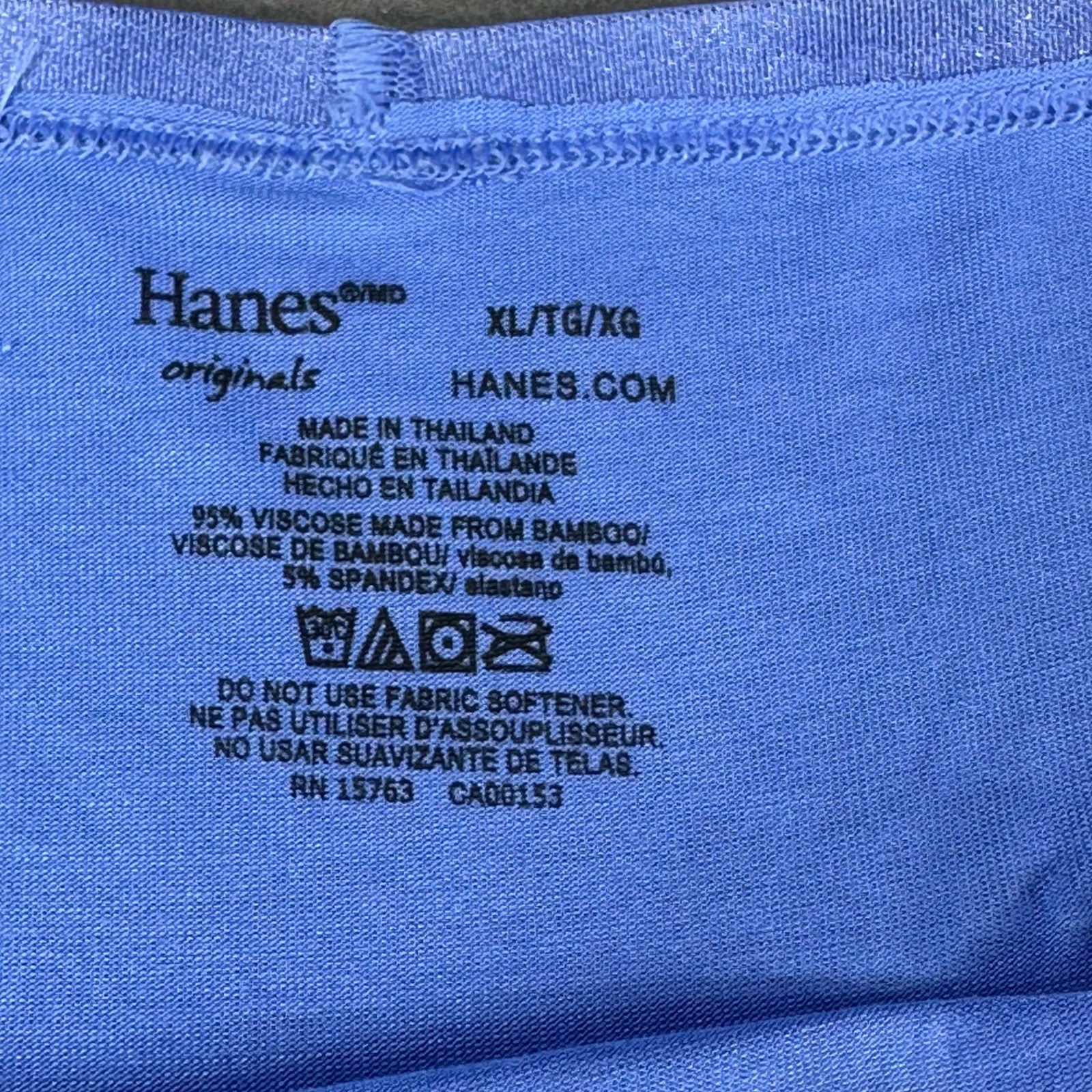 Hanes Originals Womens Size XL Panty Bikini String Supersoft String Blue NWOT