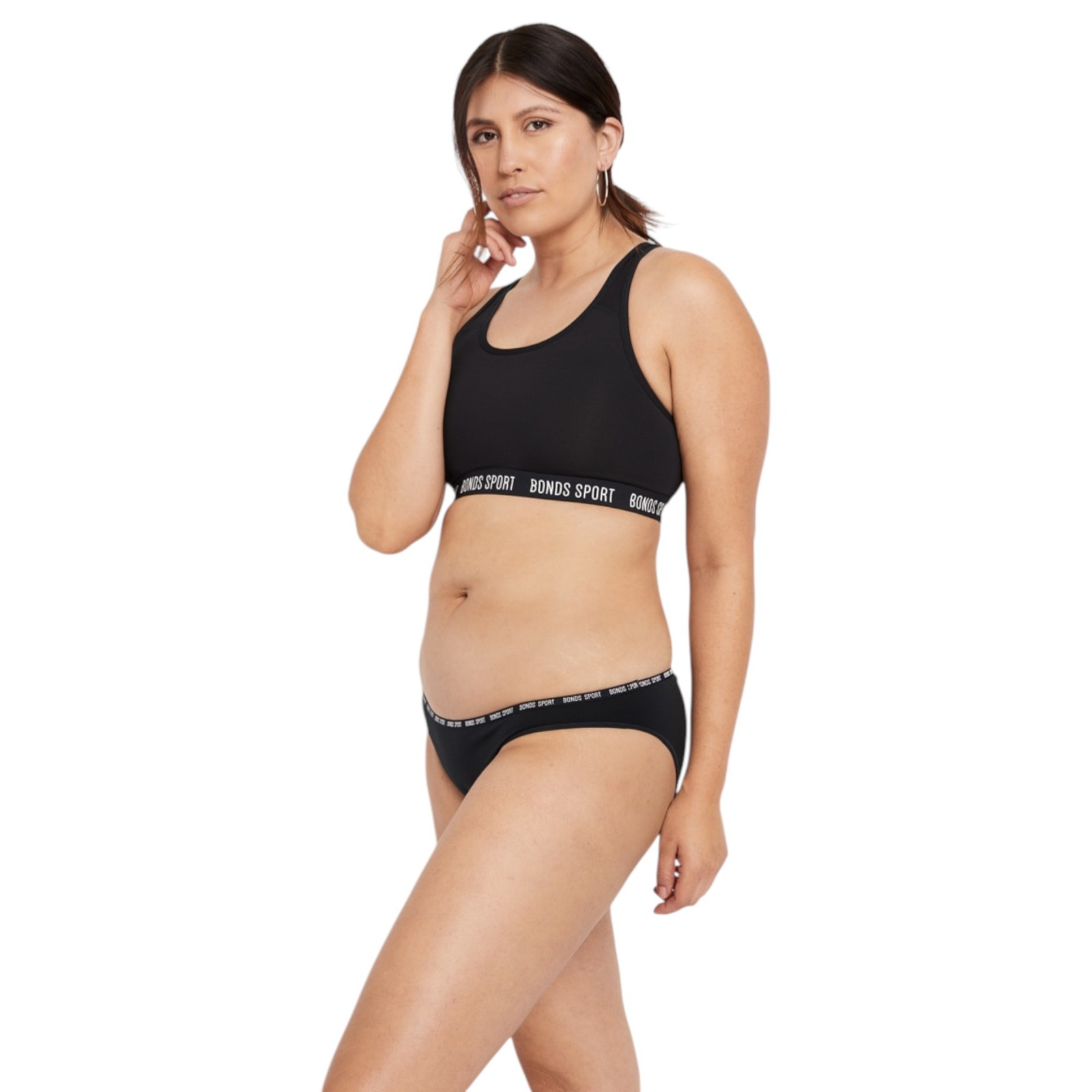 Bonds Womens Active Seamless Bikini Sport Undies Underwear Black Wx84