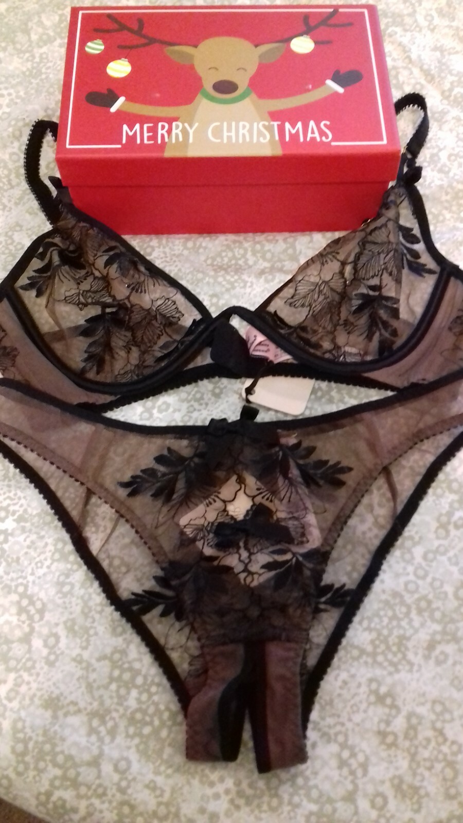 AGENT PROVOCATEUR PETRA BRA 32B/D/DD 34C & OUVERT OPEN BRIEF 4 LARGE UK 12 BNWT