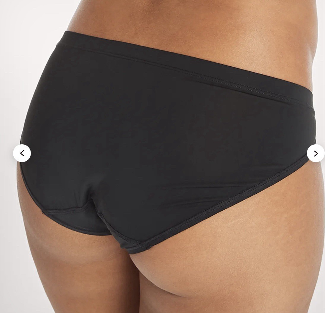 NWT Maidenform Invisible Look BARELY THERE Black Bikini Panty Large 7