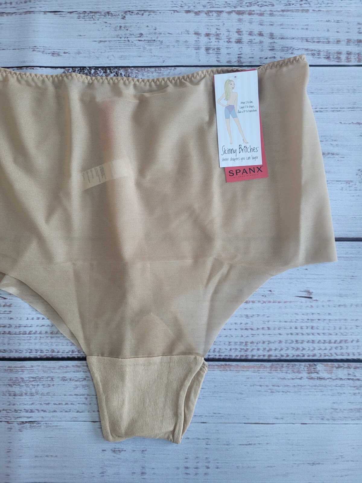 New SPANX By Sara Blakely 1X Nude Skinny Britches Hipster Panty Women