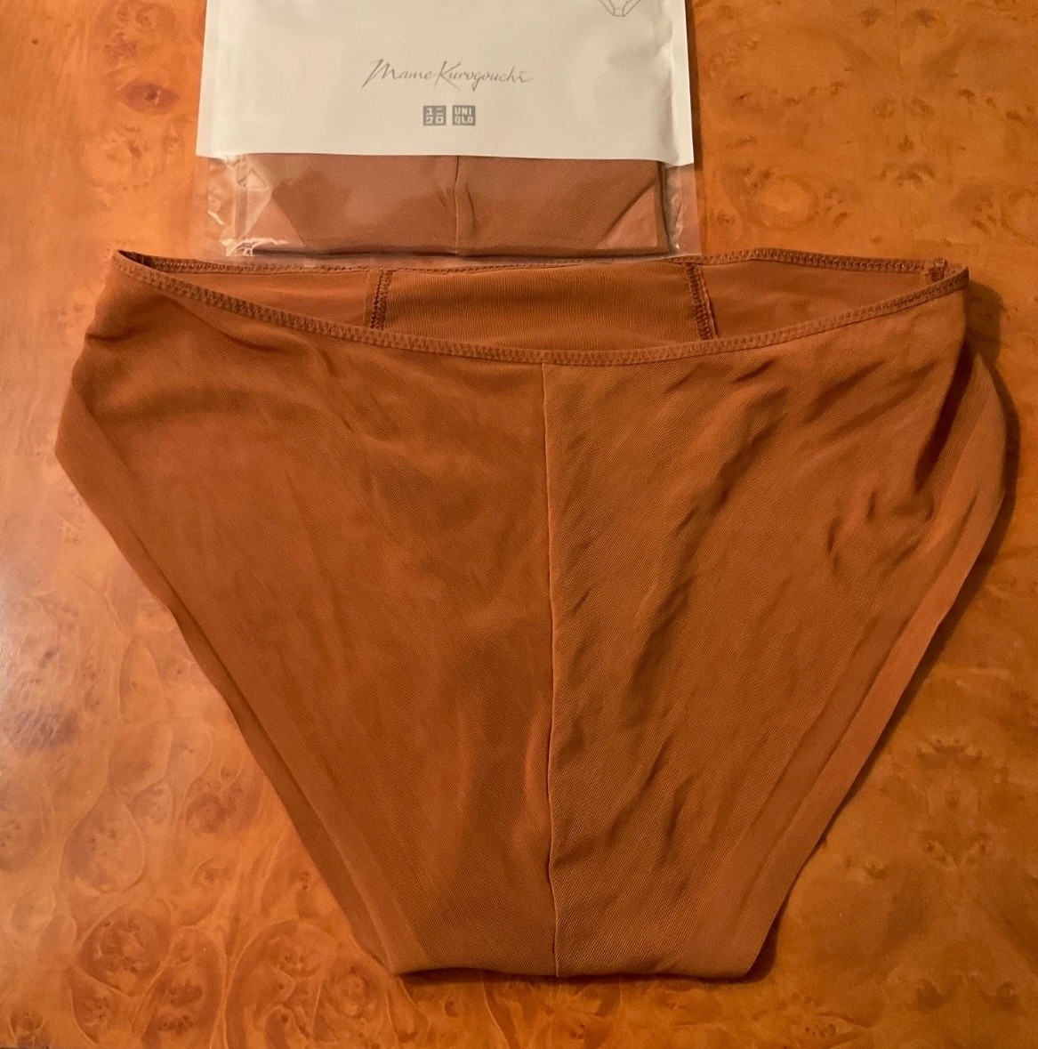 Uniqlo X Mame Kurogouchi Mesh Hiphugger Brown Small new in unopened packaging