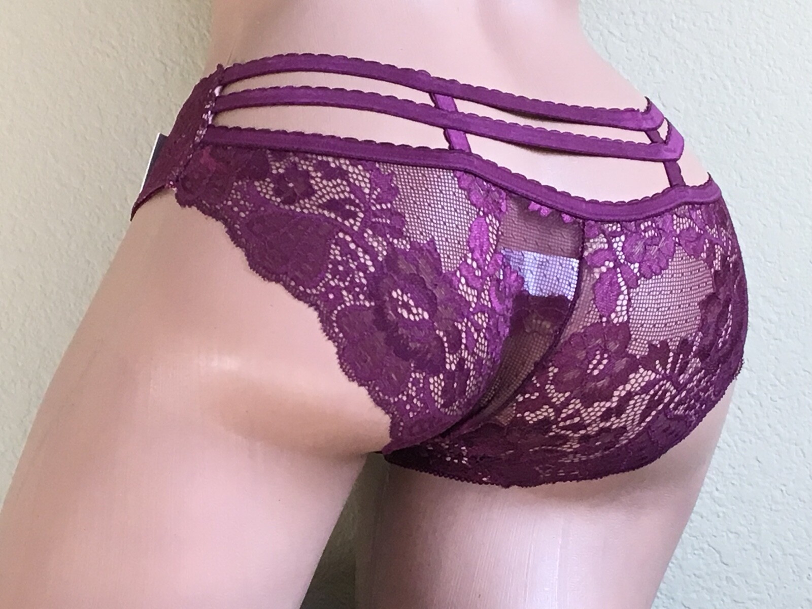 6 BIKINI CHEEKY Underwears Lace Panties Multi-Colors STRAPPY 2 TONE 7011 S-XL