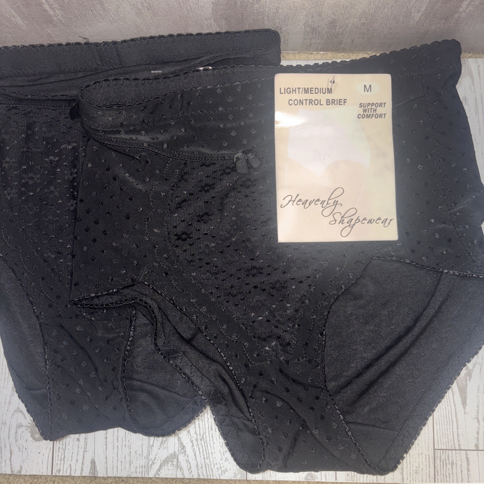 SET OF TWO(2) NWT Heavenly Shapewear Control Brief Vtg Panties Support Sz Medium