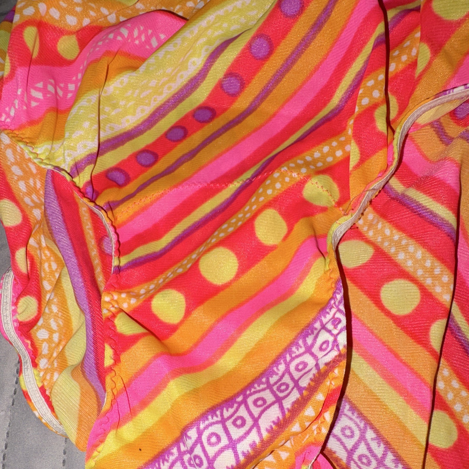 Lorraine Women’s 100% Nylon Panties Size 6 Regular Pink Orange Purple NOS