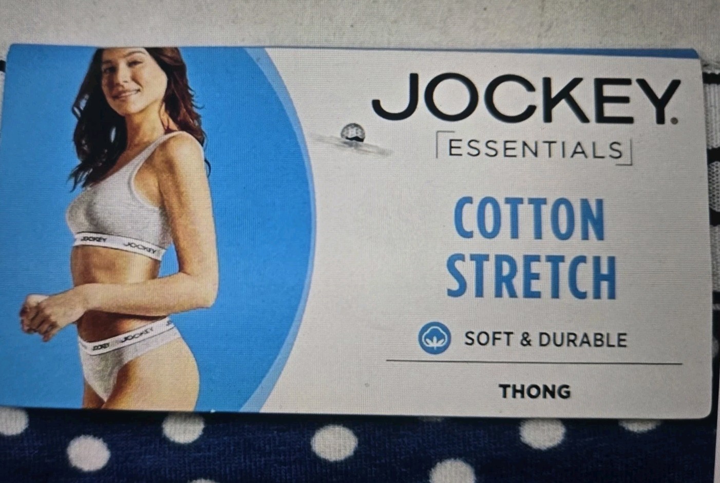 JOCKEY Logo Laserbond Cotton Stretch Thong 3XL Panty nwt