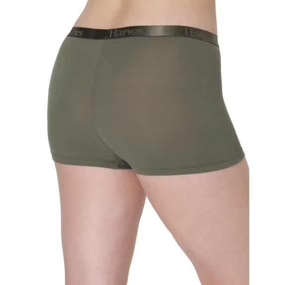 Women’s 3-Pack SuperSoft Boxer Briefs Bamboo Stretch Breathable Comfort