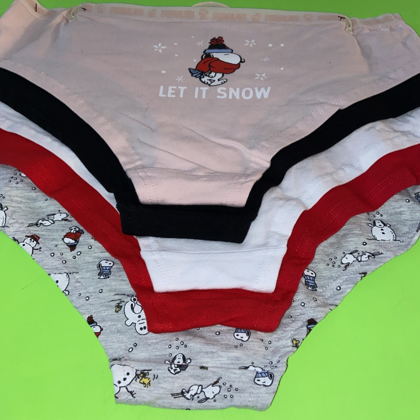 Peanuts Assorted 5 Pack Cotton Blend Bikini Panties / $62 /EXTRA LARGE