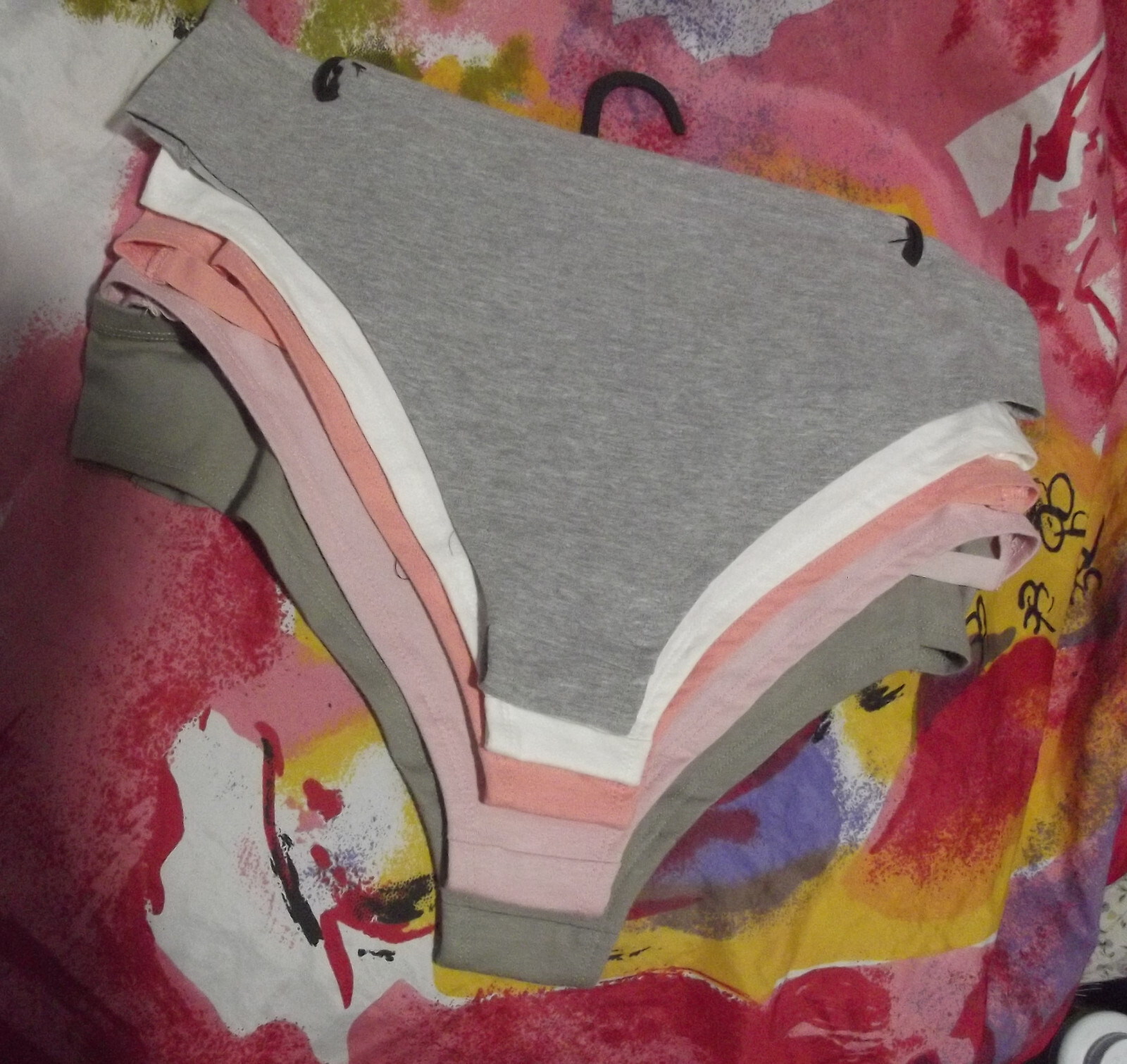 5 XOXO INTIMATES XO9332 5PKN LOGO STRING ACCENT COTTON HIPSTER PANTIES XL