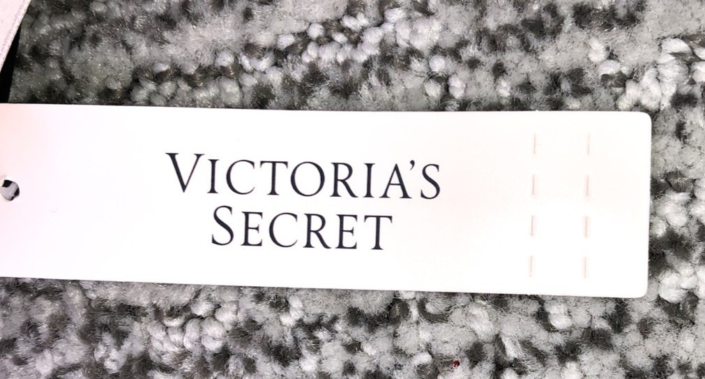 Victoria’s Secret NWT XL Black Plaid Shine Patch Boyshort Panty Logo Rhinestone