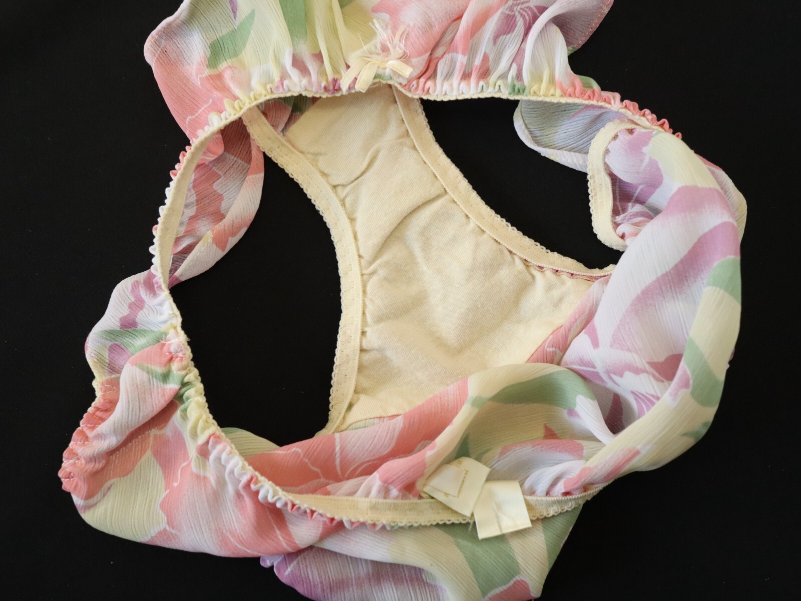 NEW Victoria’s Secret VTG 80s-90s Sheer Chiffon Ruffle Brief Panties MEDIUM