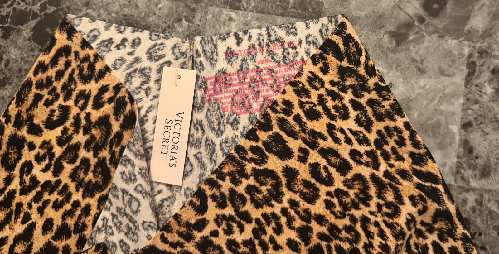 NWT VICTORIA’S SECRET LEOPARD CHEETAH RAW EDGE NO SHOW HIGH WAIST BRIEF PANTIES