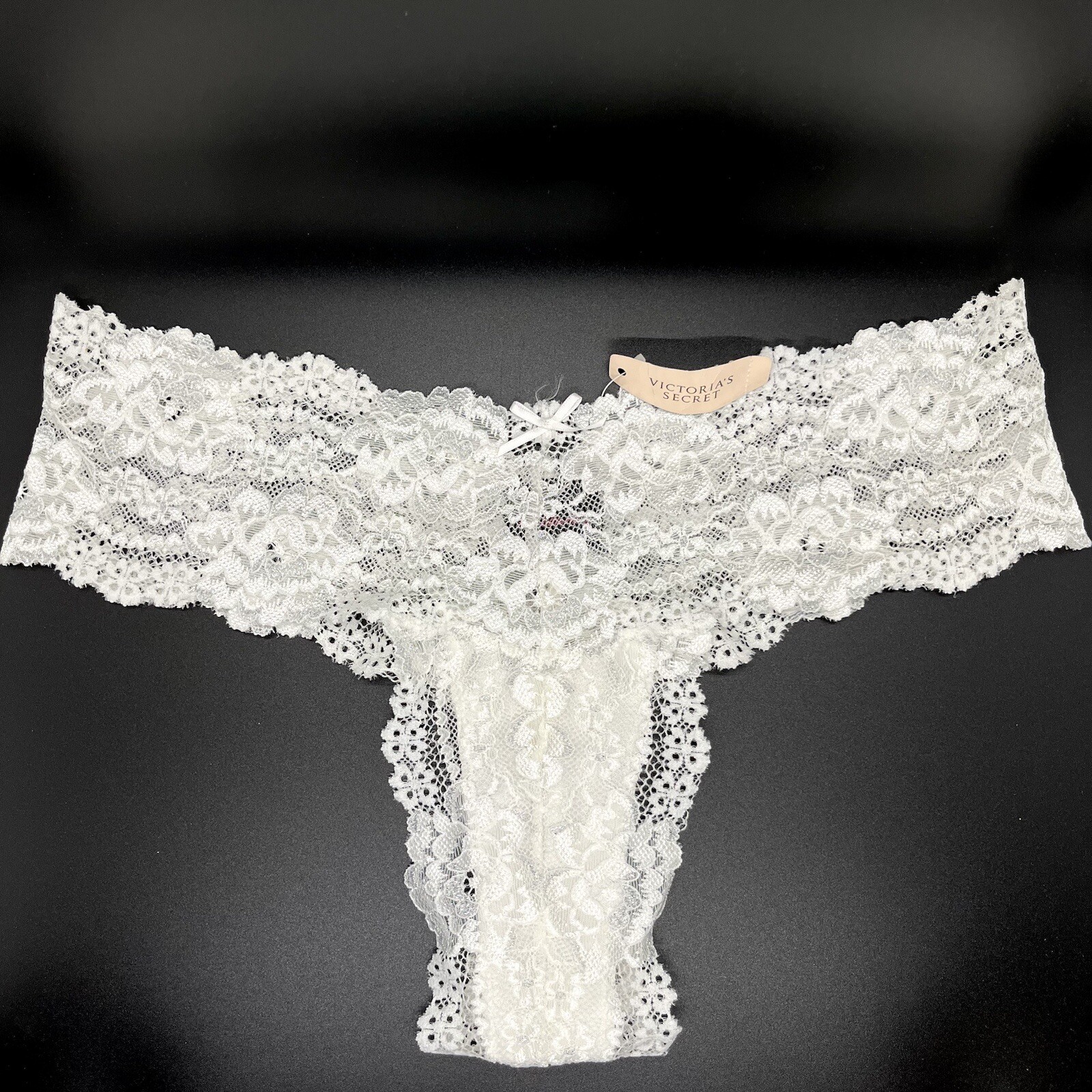 Vtg 2007 NEW Victoria’s Secret Large Sexy Little Things Thong Panty White Lace