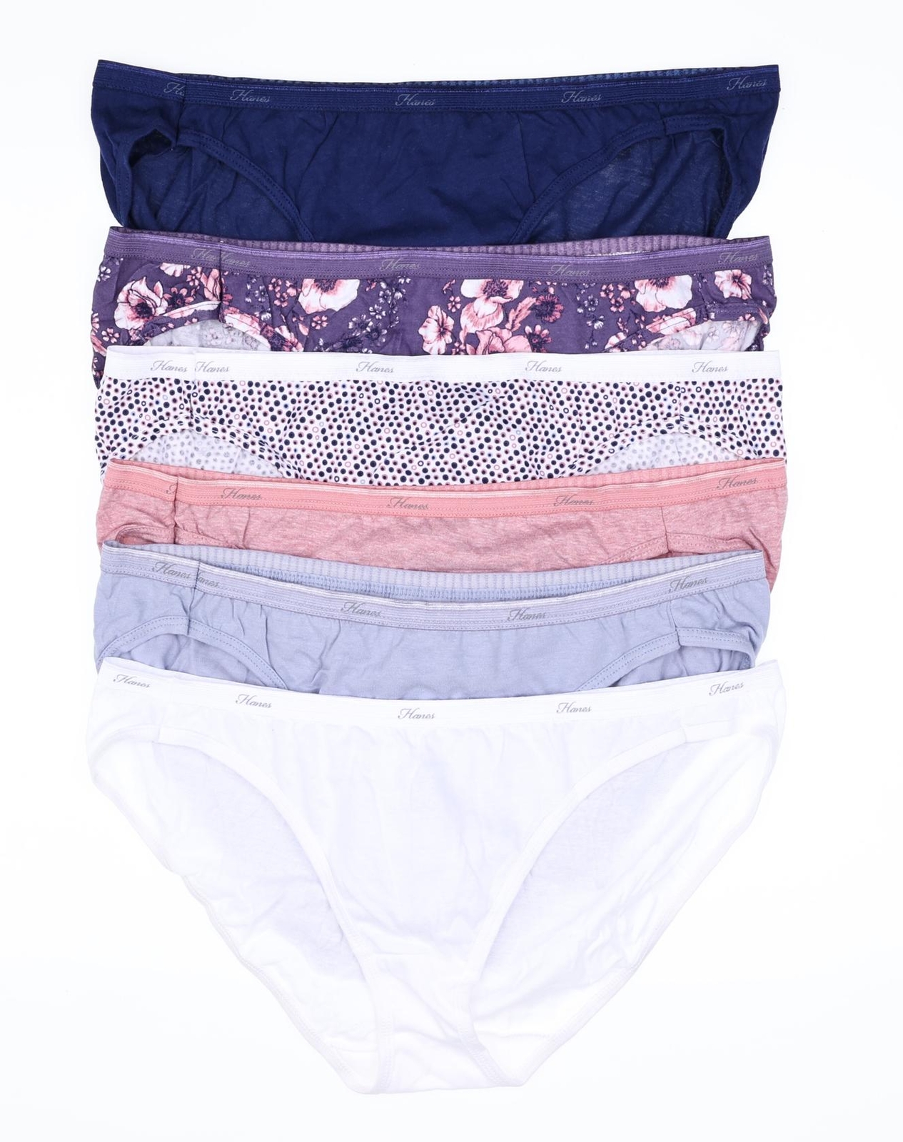 Hanes 286736 Women’s Tagless Bikinis, 6-Pack , Size 8/ XL