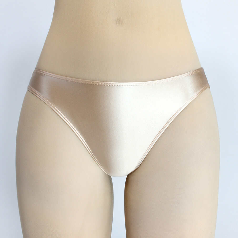 Women Sexy Glossy Oil Panties T-Back Low Waist Sports Knickers Tights Underwear