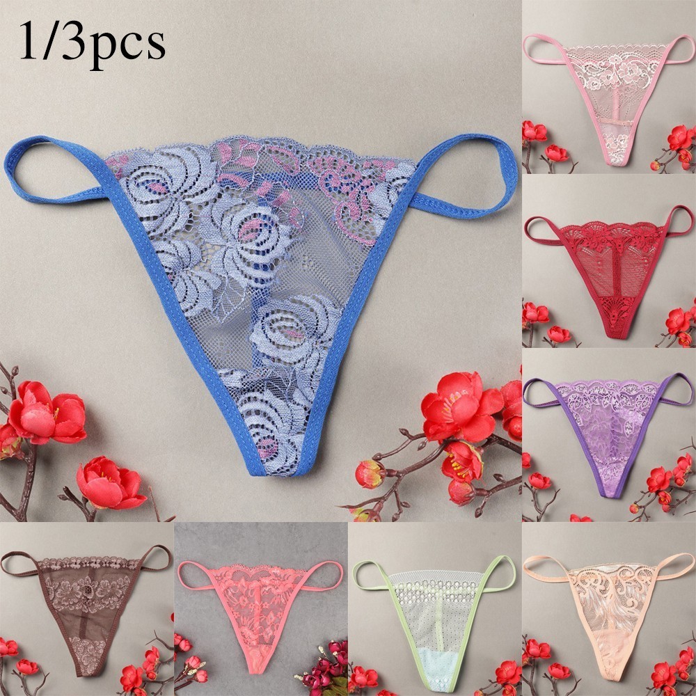 Briefs Panties Underwear Knickers Lace Nylon Thong/String V-string Women