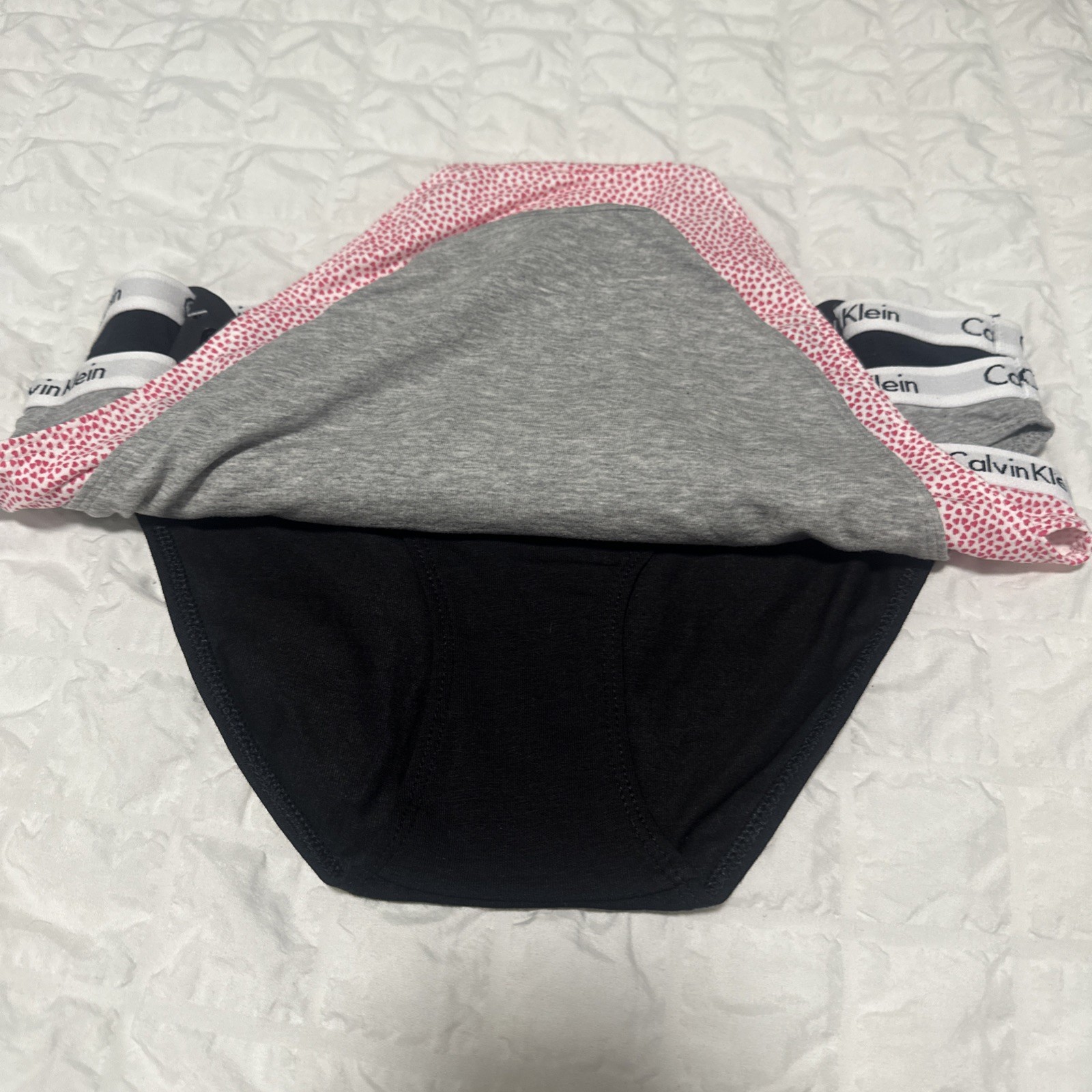CALVIN KLEIN Women’s 3 Bikinis Size L cotton Stretch