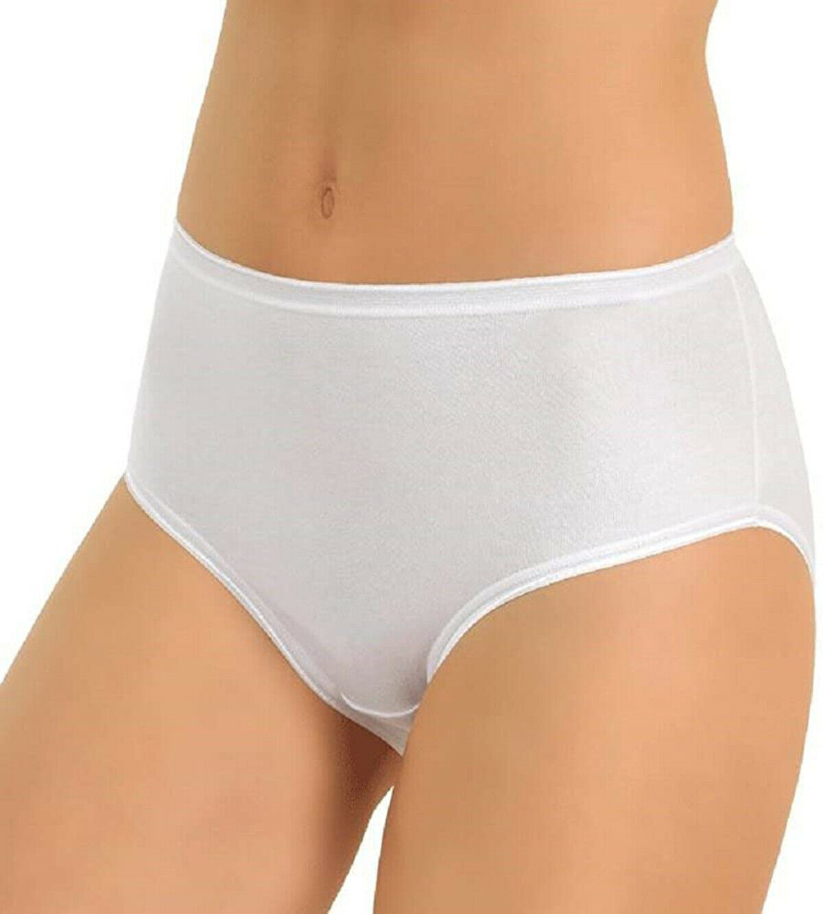 6 Women’s High Waist Elastic Cotton Jadea Stretchy Midi Briefs