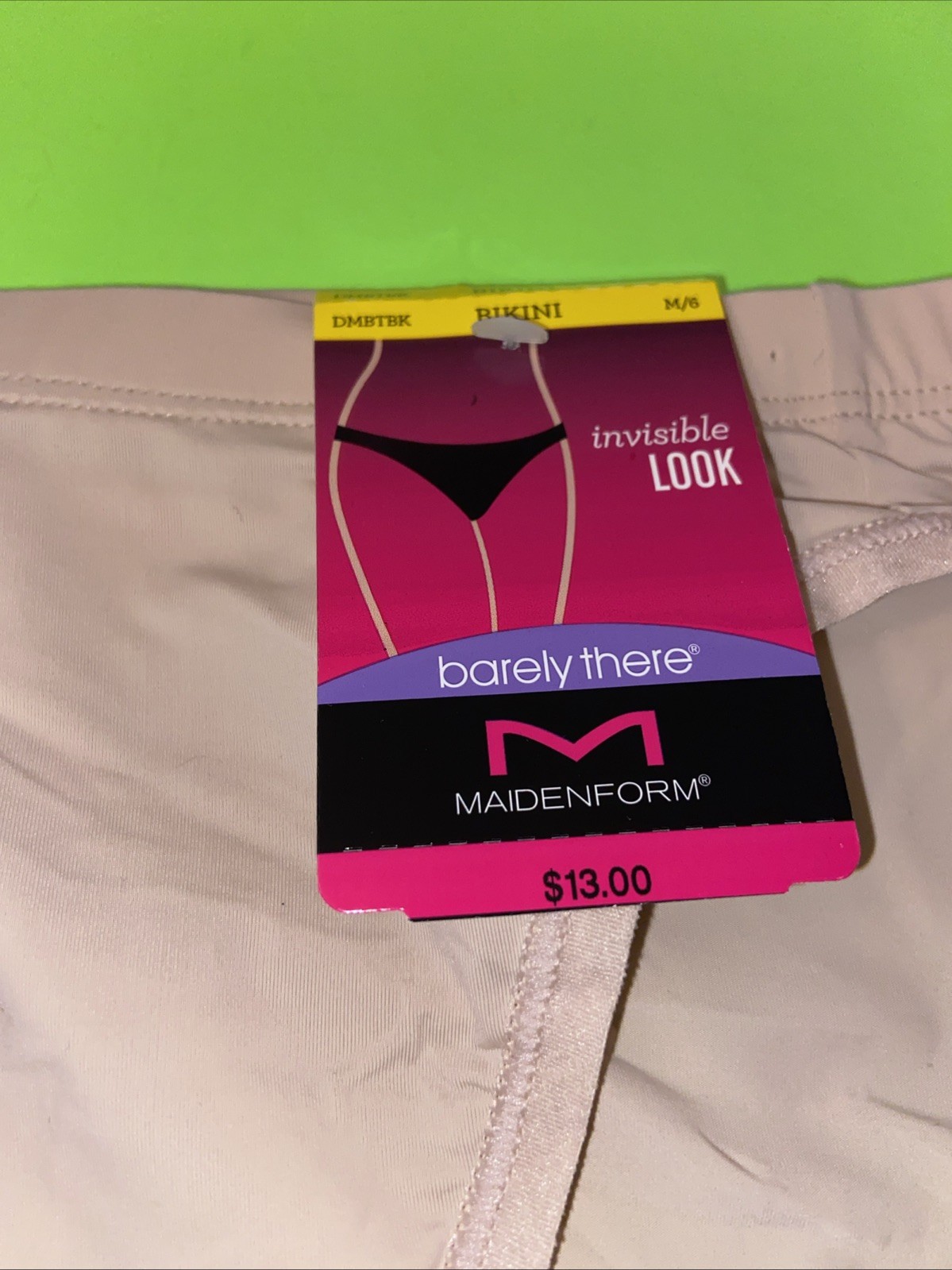 Maidenform Nude Barely There Bikini Panties / Medium / Size 6