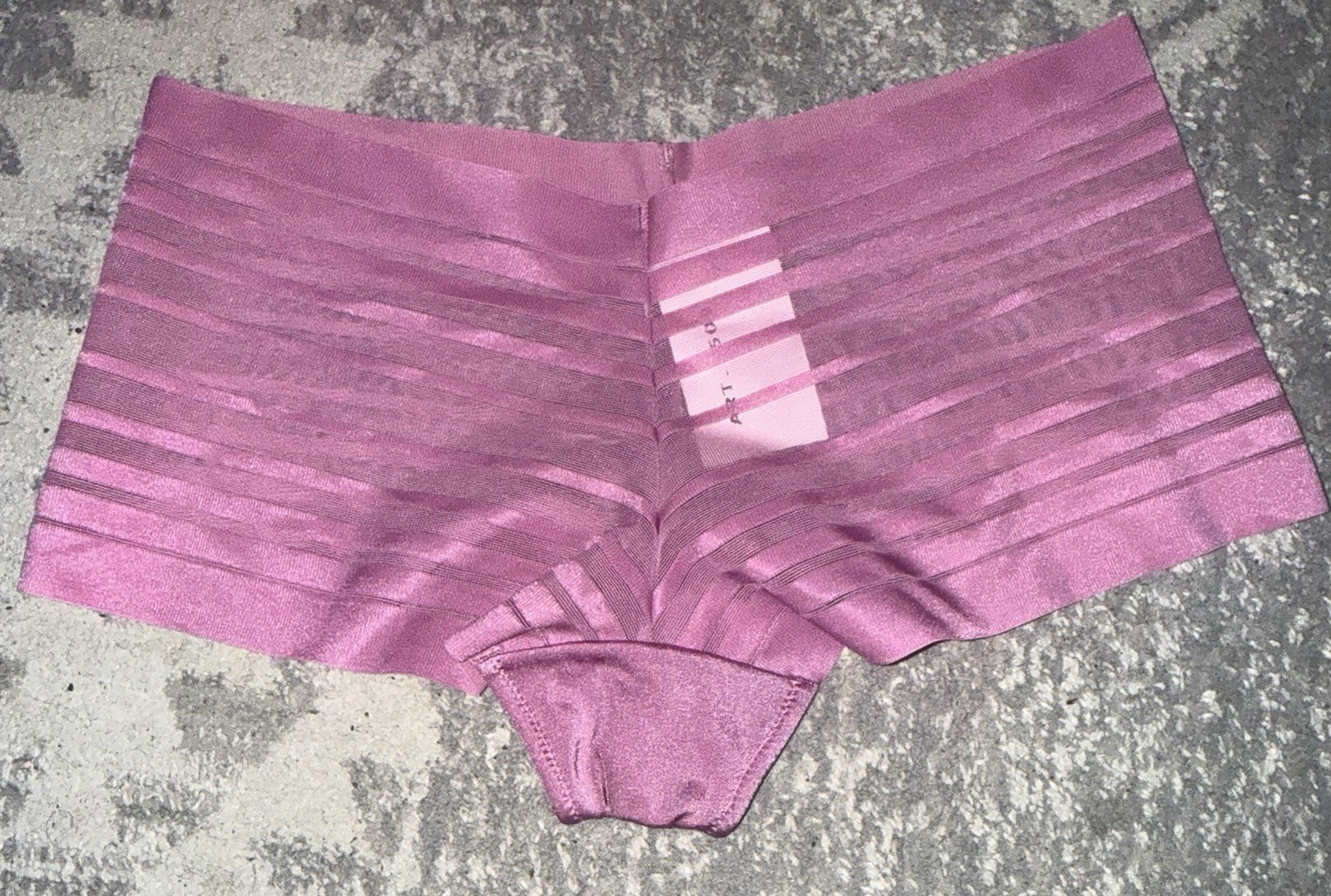 Sielei Semi Sheer Stripe Ladies Briefs Pink Size 34 UK 8-10 NWT