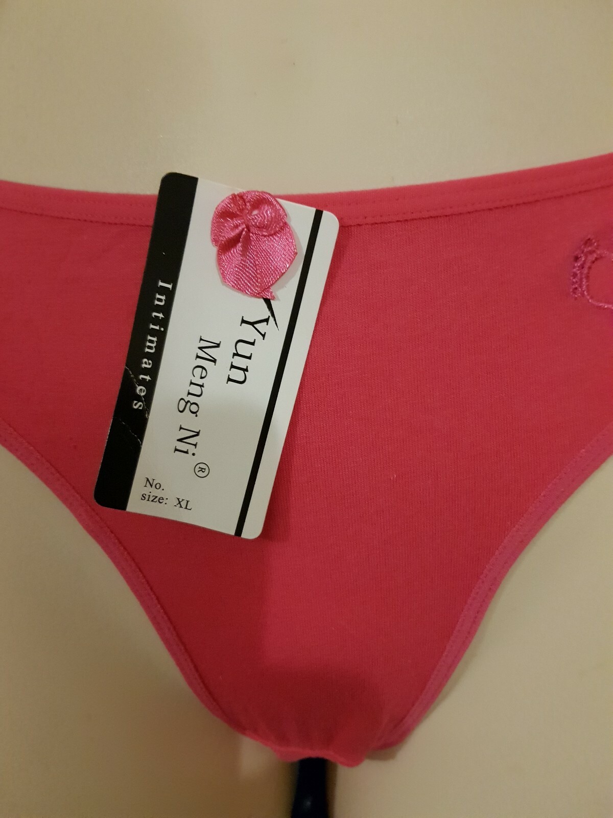 BNWT Job Lot Bright Pink & Coral Embroidered Briefs Size 8-10 x 9