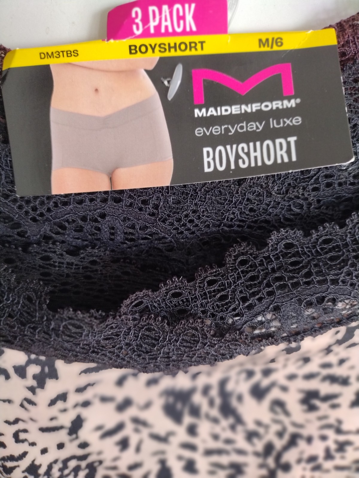 Maidenform Everyday Luxe Boyshorts Panties, 3 Pack, Multi-Color, Size M/6