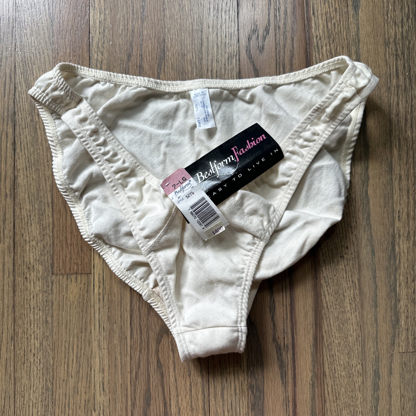 NWT Vintage BESTFORM Hi-Cut Cotton Panties Trim Style 5271 – Size Large Sissy