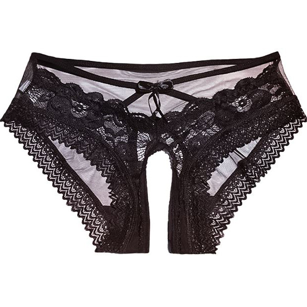 Sexy Womens Crotchles Panties Lace Sheer See Through Briefs Underwear Lingeries
