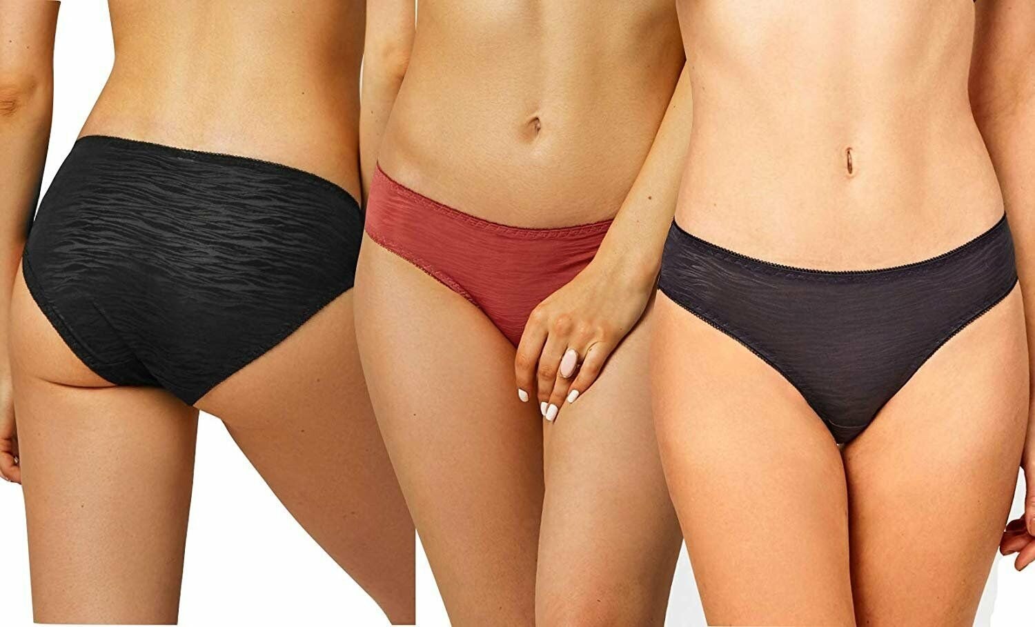 ToBeInStyle Women’s 6-Pack Basic No-Show Full Coverage Stretchy Seamless Panties