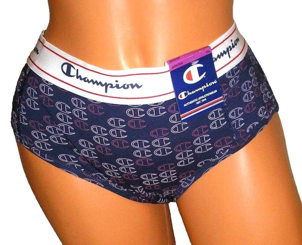 Panties Lingerie Champion Cotton Blue Hipster 2XL Adult Gift