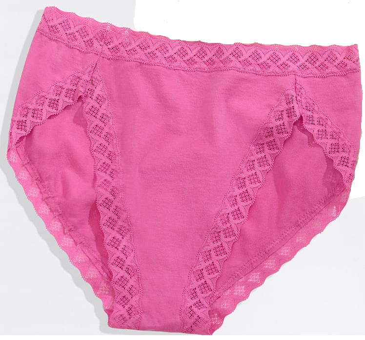Natori Bliss French Cut Pima Cotton Brief Panties 152058 Full Bloom Pink Size XL