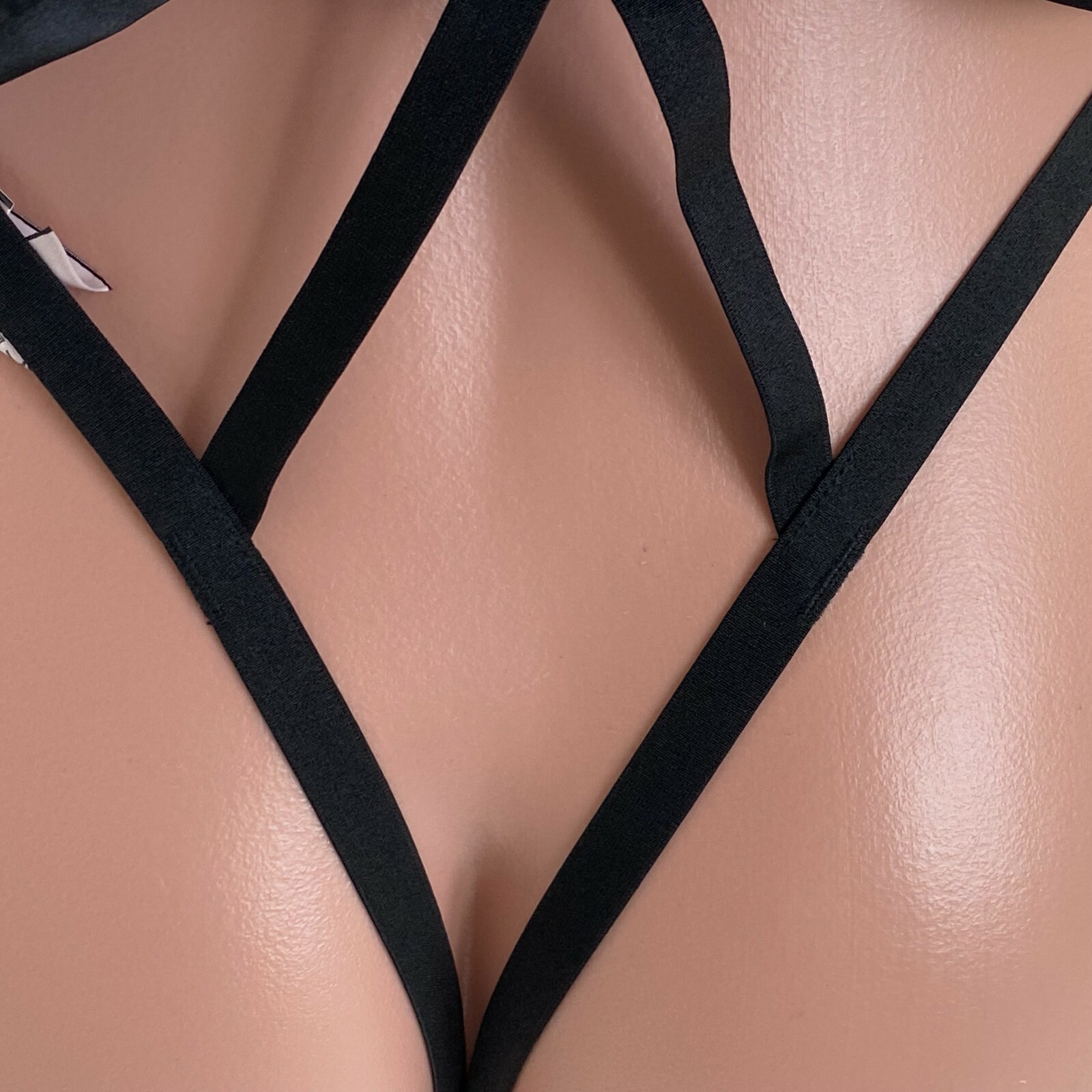 Victoria’s Secret Dream Angels Satin Open Back Brazilian Slip w/Bow Black XS NWT