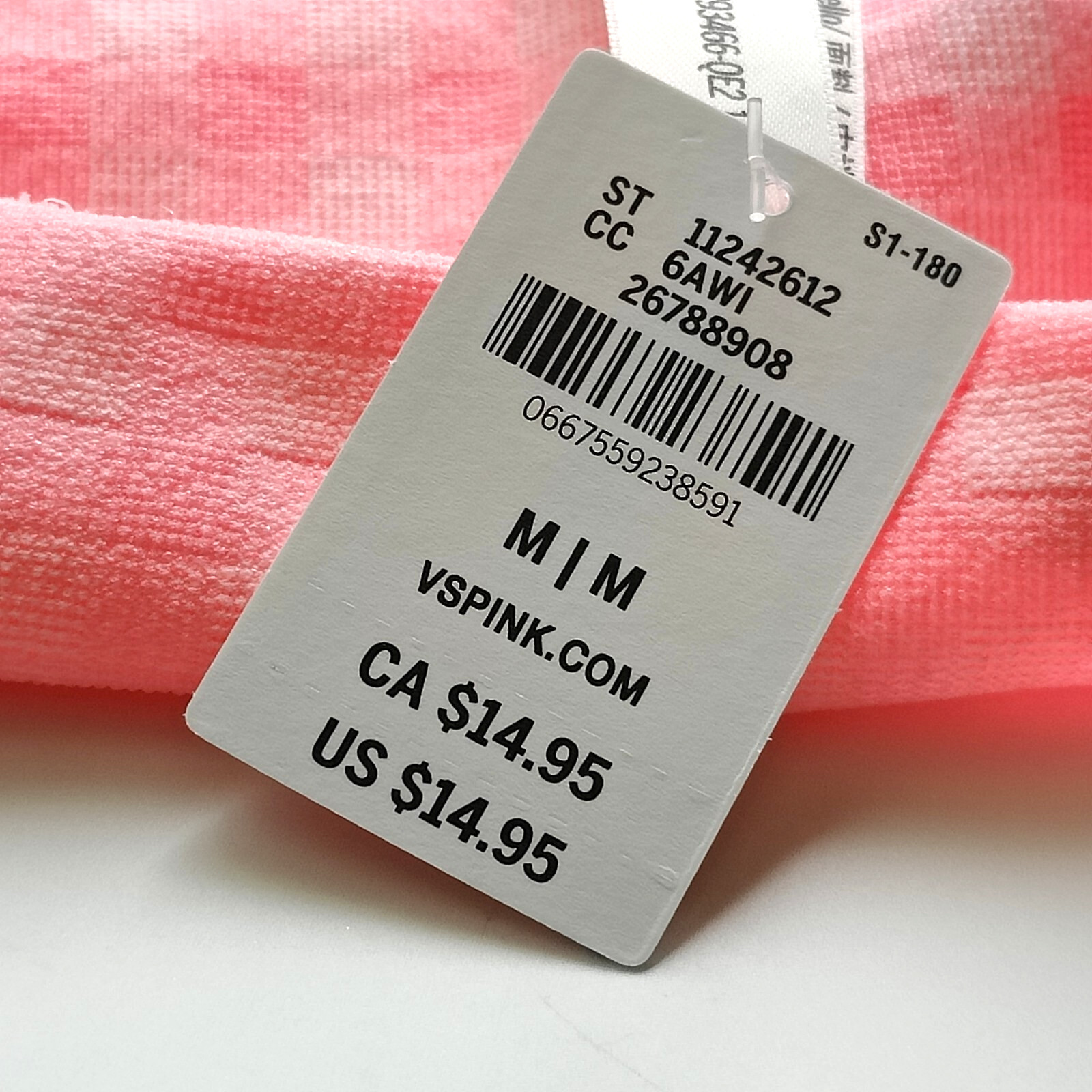 PINK Victoria’s Secret Seamless Gingham Hiphugger Panty Pink Bubble SZ S/M