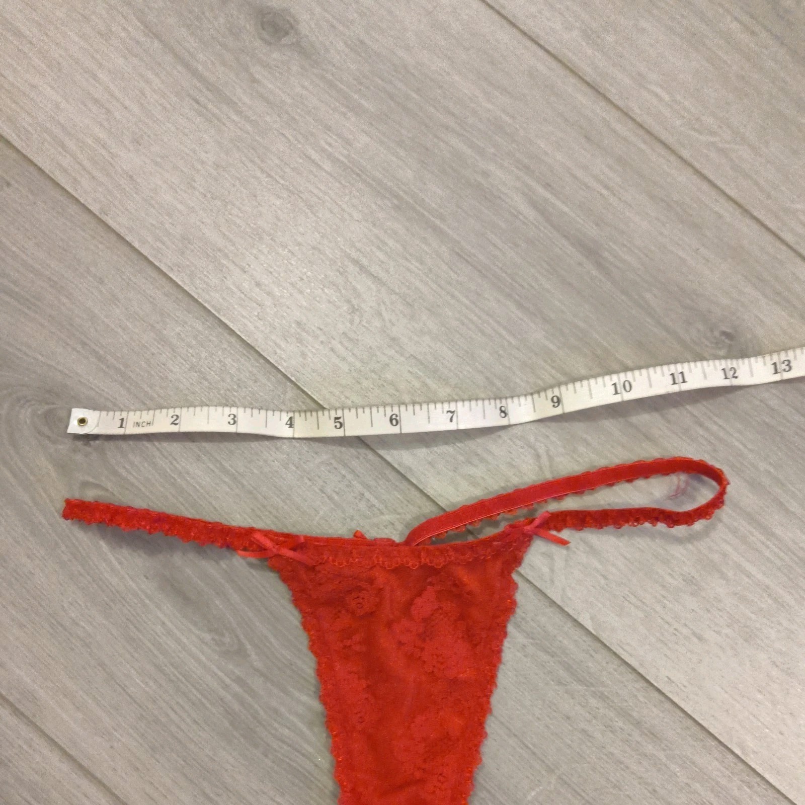 BNWOT Vintage Ann Summers Red Lace Entice G String Thong Size Small