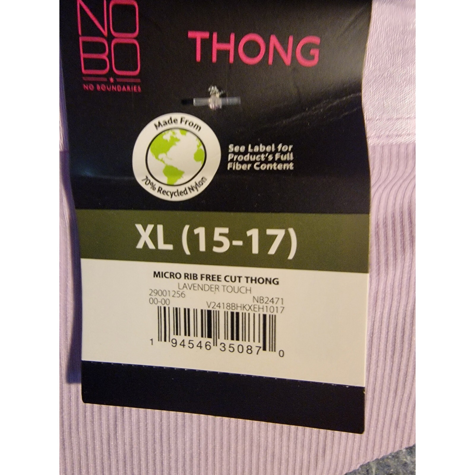 No Boundries Set of Two Size Thongs XL (15-17)