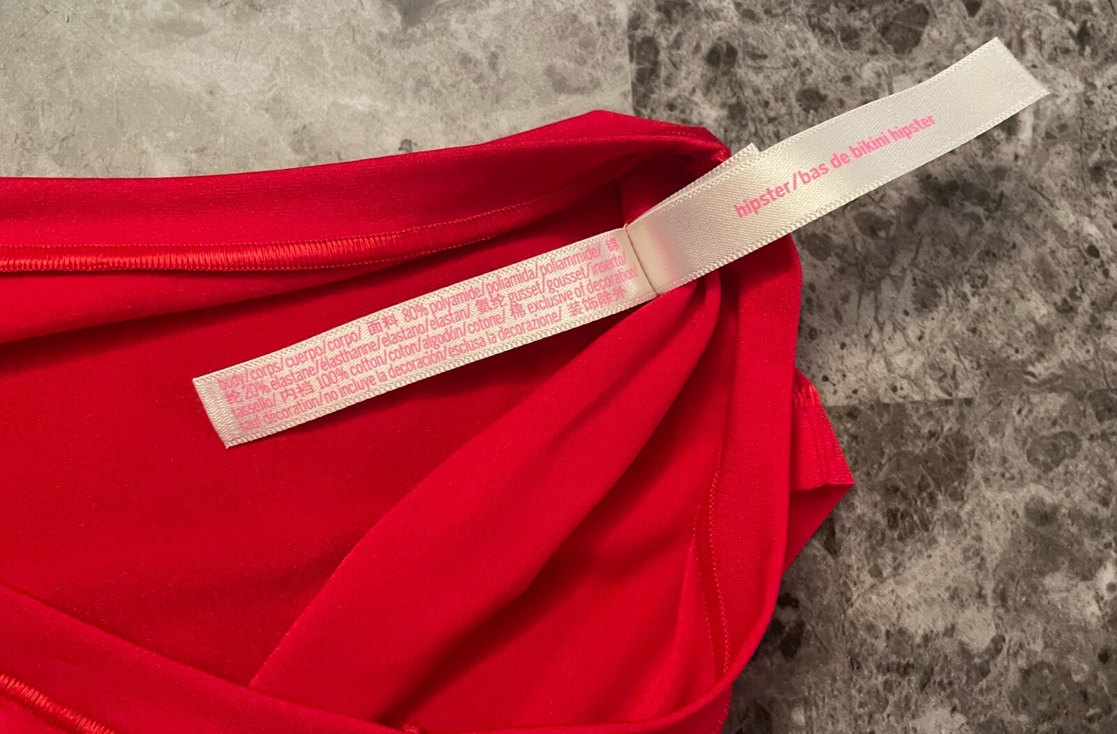 NWOT VICTORIA’S SECRET PINK RED SMOOTH THIN EVERYDAY STRETCH HIPSTER PANTIES