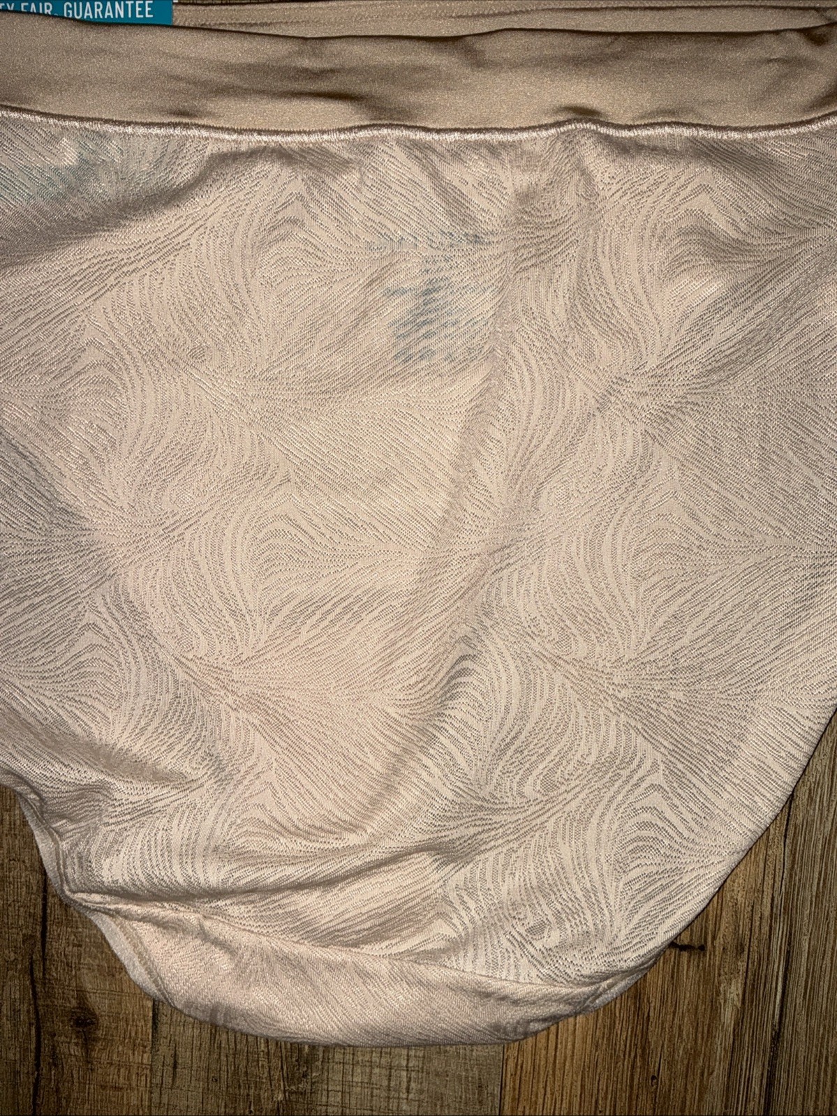 Vanity Fair Effortless HI-Cut Buttery Soft Fabric & Lace Panty 13275 NUDE Sz-7/L