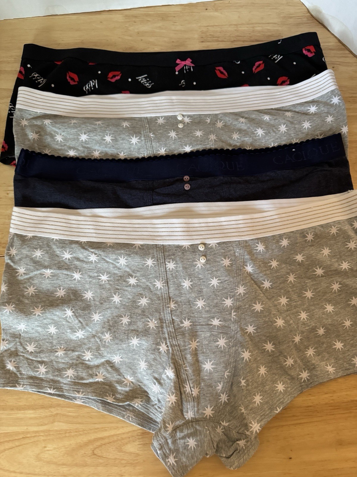 Lane Bryant 18-20 Cacique Cotton Boyfriend Brief Panty 6 Pair NEW no tags #401