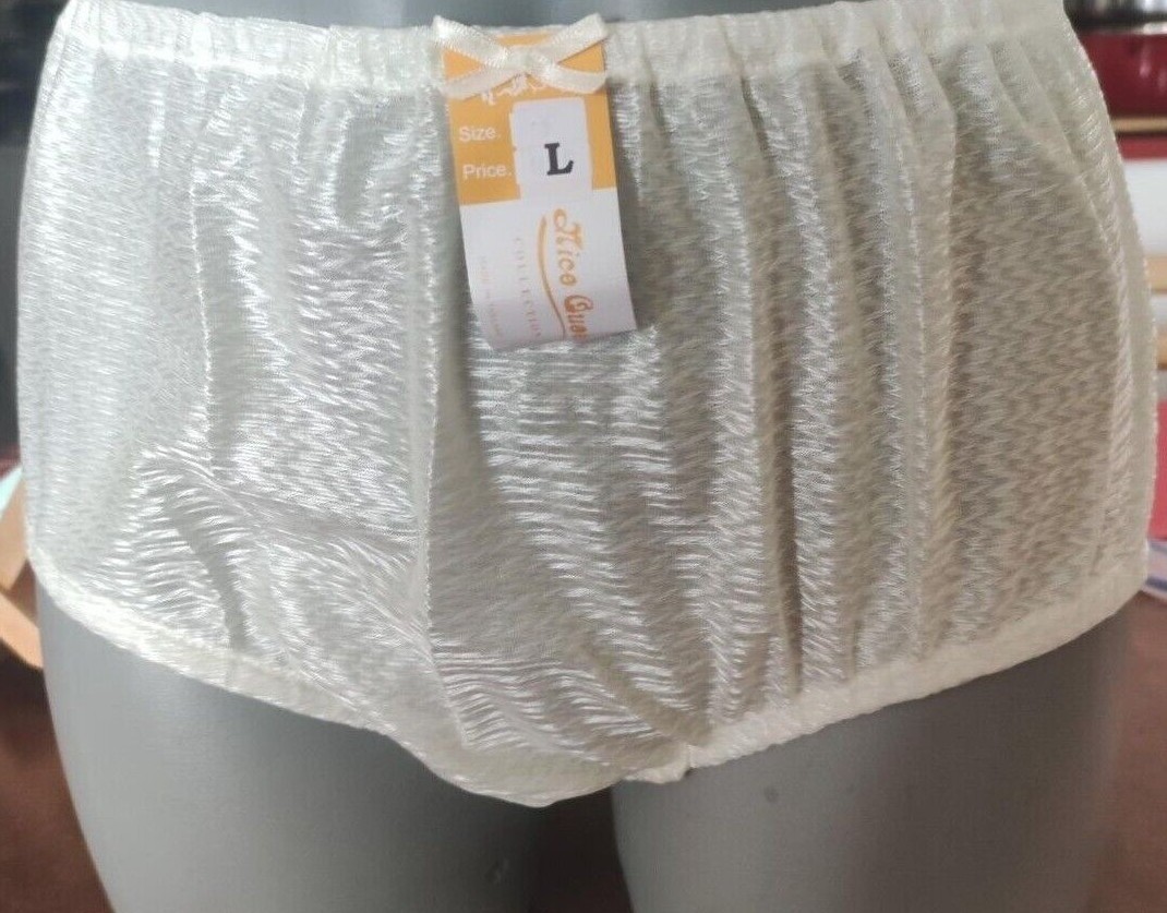 vintage style all nylon panties size large waist to 38 inches orange