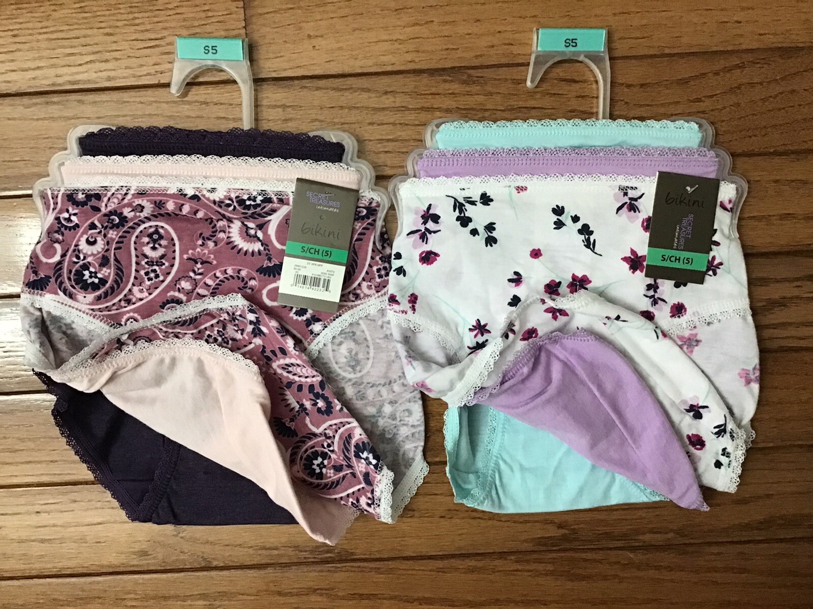New Secret Treasures Bikini Panties Lot of 6, Small (5). Cotton Polyester (G1)