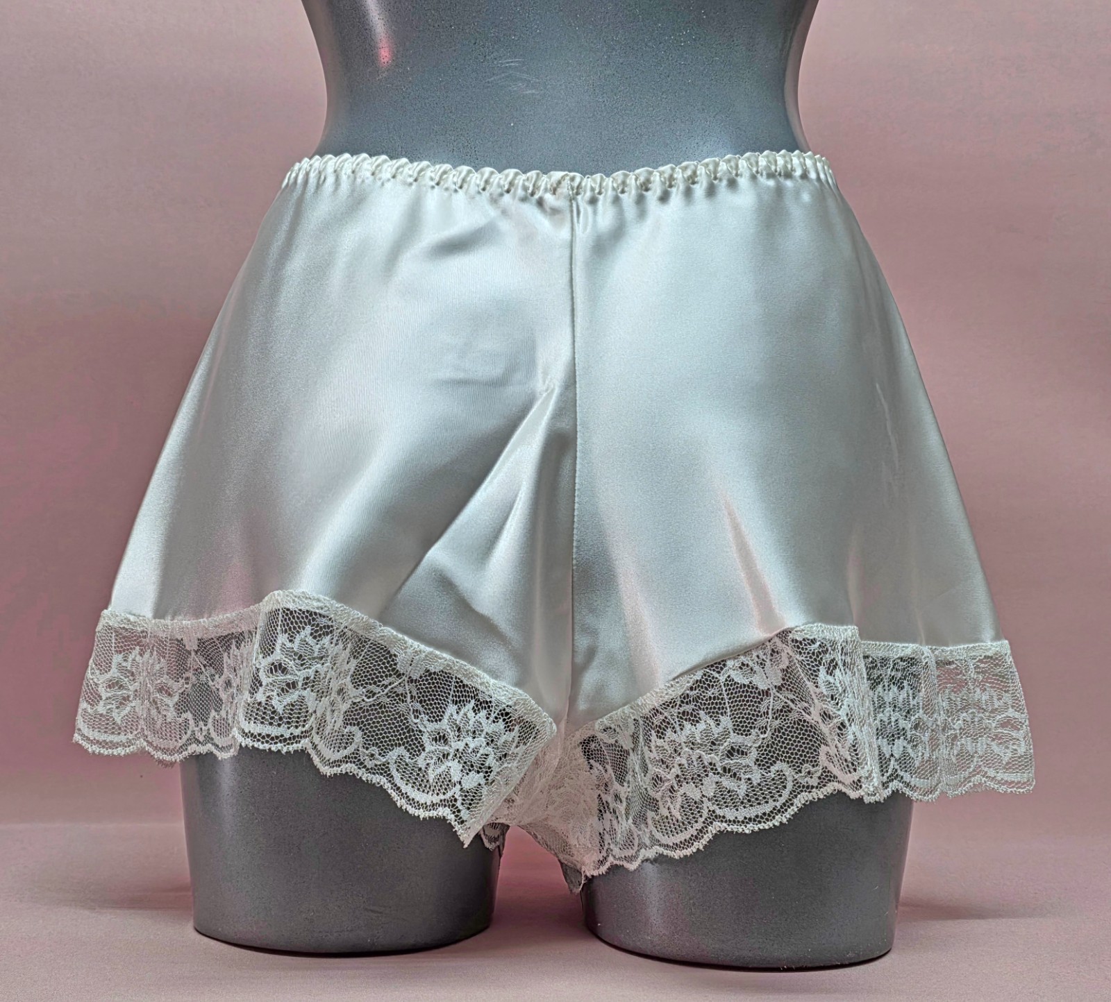 Cami Knickers French Knickers Stunning Soft White Lace Trim Size 26-28″ B20R0024