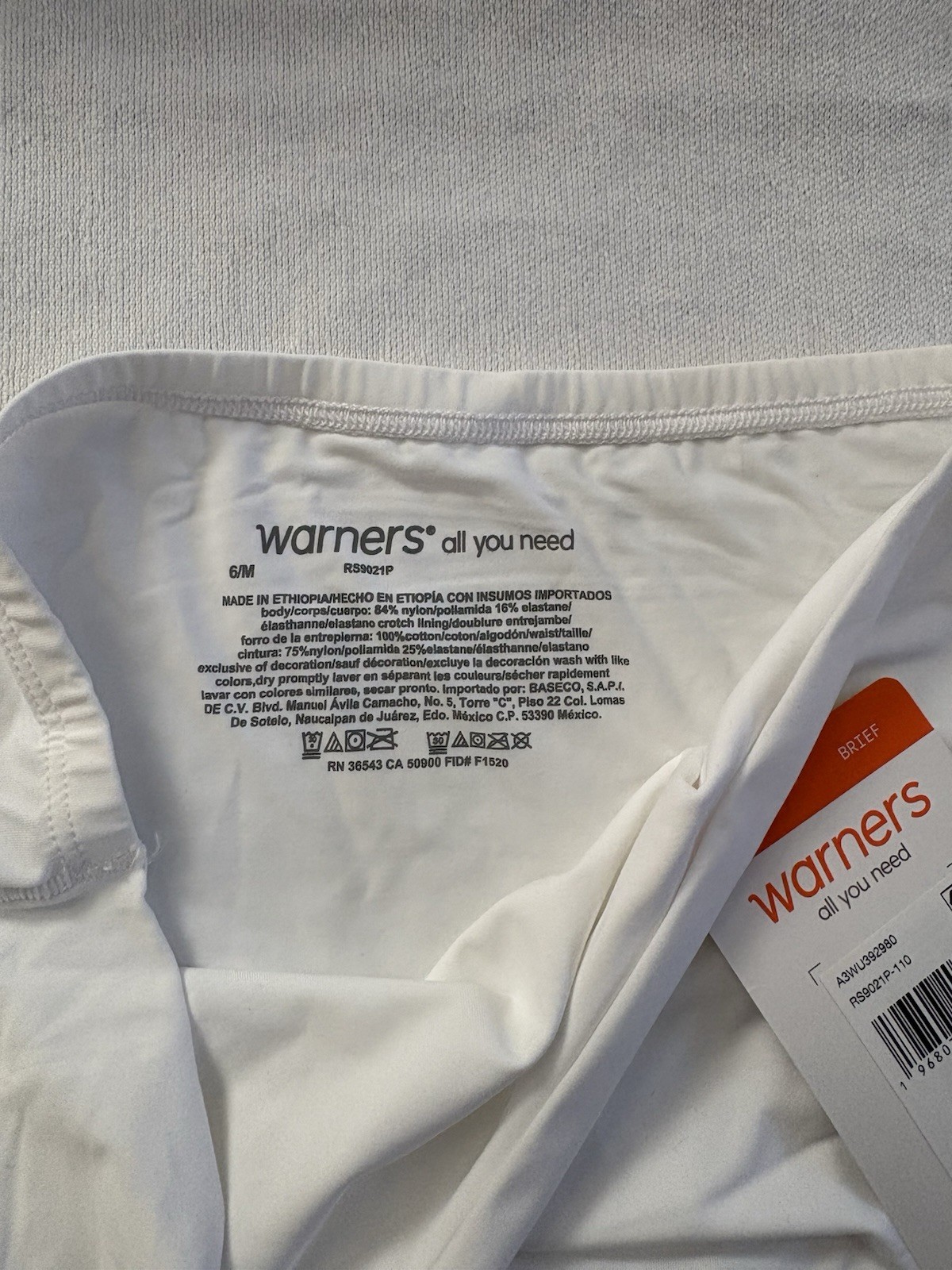 NEW Warners Briefs Smooth It Over Pinch-Free 2 Pair Hi-cut High Waist Medium