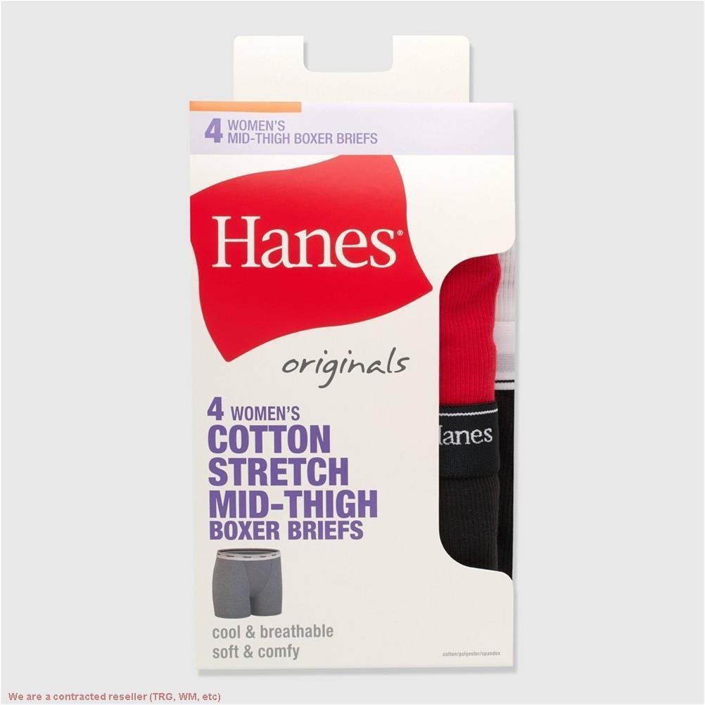 Hanes Women’s 4pk Originals Boxer Briefs – White/Red/Black S *SEE DEAL!!!*