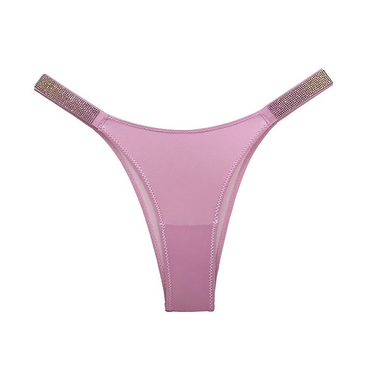 3 Pack Womens V cut Bikinis Panties Underwear Sexy Glitter Low Rise Underwear