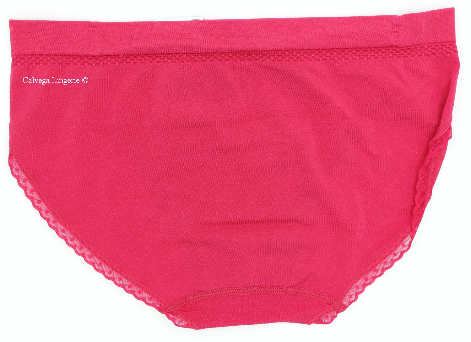 NWT Wacoal 873374 “B-Smooth Pretty” Seamless Nylon Bikini, Raspberry (615)
