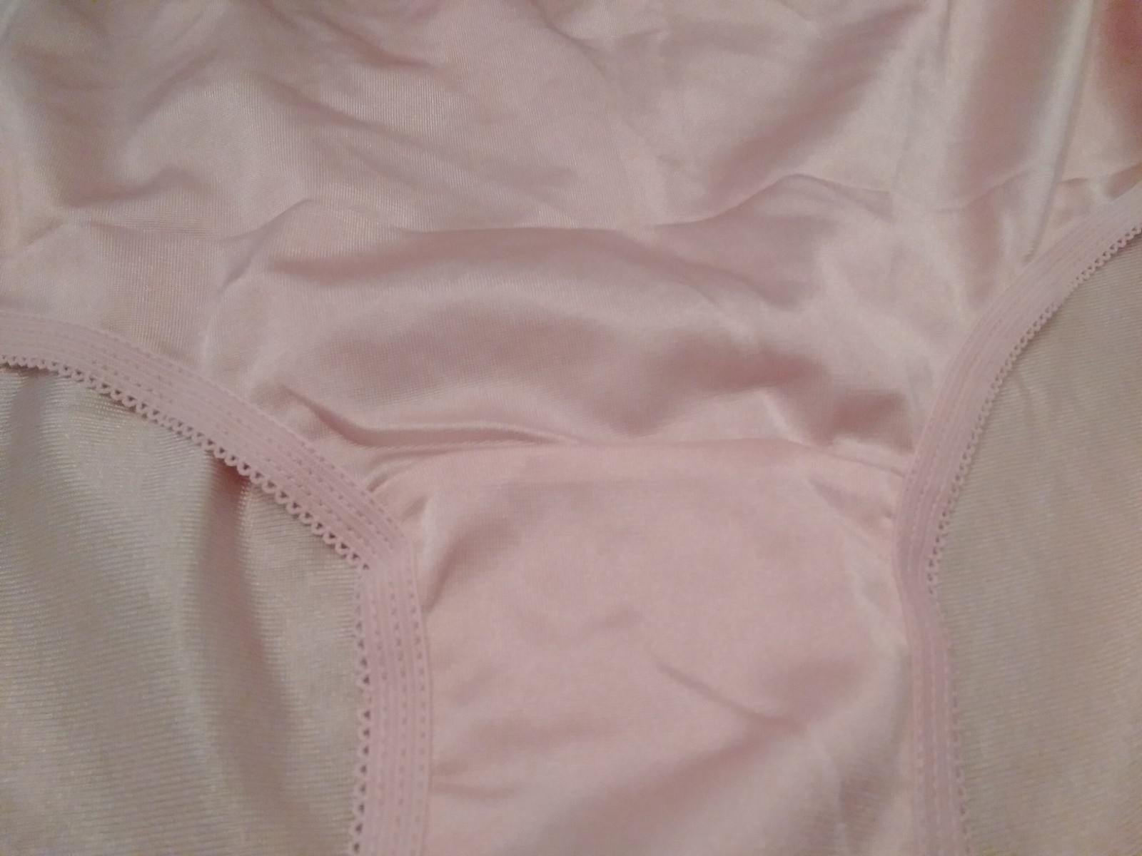 Panties Size 12 100% Nylon Grannie Sissy Silky Pink